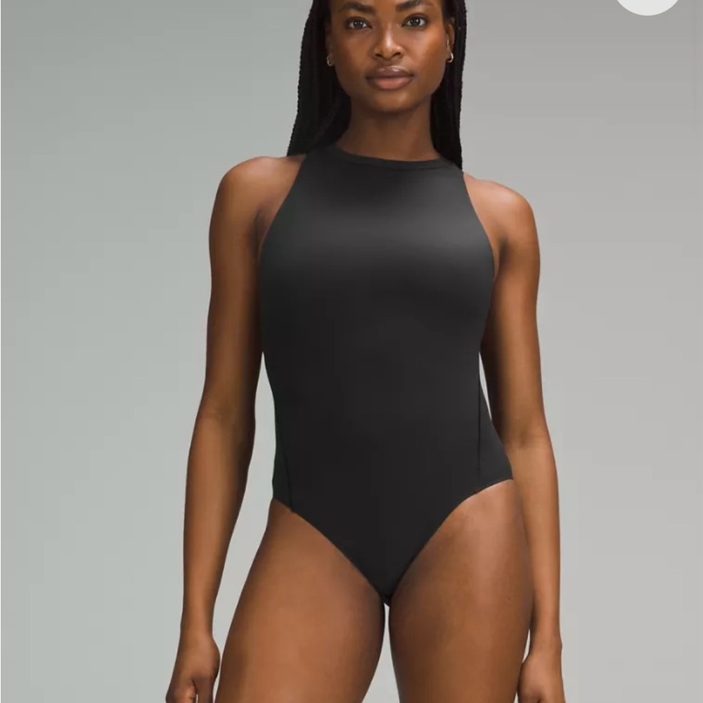 Lululemon Wundermost Ultra-Soft Nulu High-Neck Sleeveless Bodysuit Black S